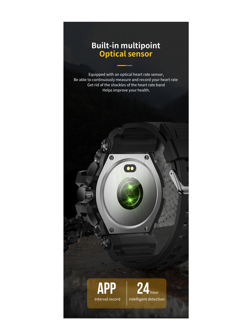 Smartwatch, Indestructible IP68 Waterproof Tactical Watch, 1.32