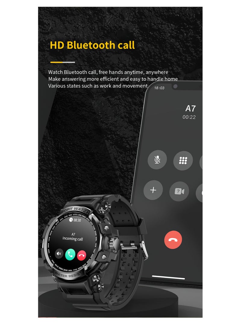 Smartwatch, Indestructible IP68 Waterproof Tactical Watch, 1.32