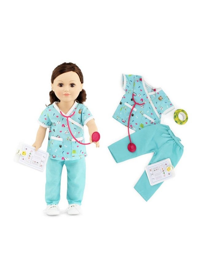 18 Inch Doll Clothes 6 Pc Doctor Veterinarian Vet Nurse 18 Doll Scrubs & Accessories Set Including Stethoscope Mom'S Choice Award Winner!