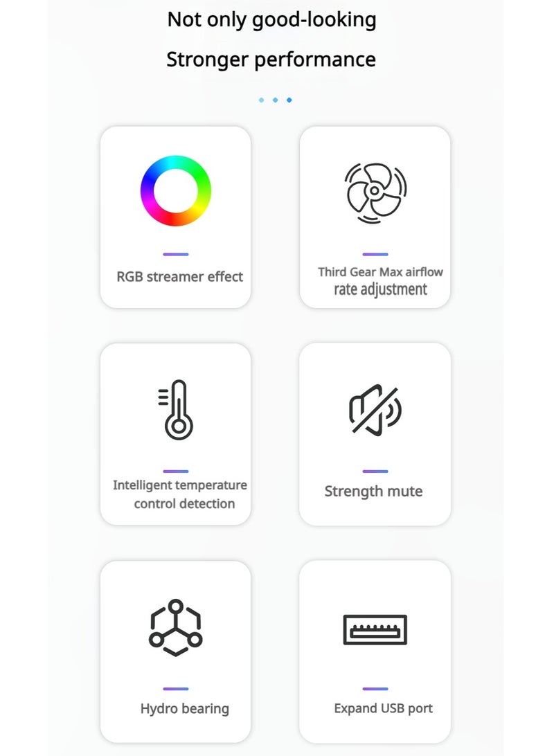 PS5 LED Cooling Fan for PS5 Slim/PS5 with USB Hub, 2024 New Enhanced Performance, 9-Blade RGB ,Quiet Operation,  and Smart Temperature Control