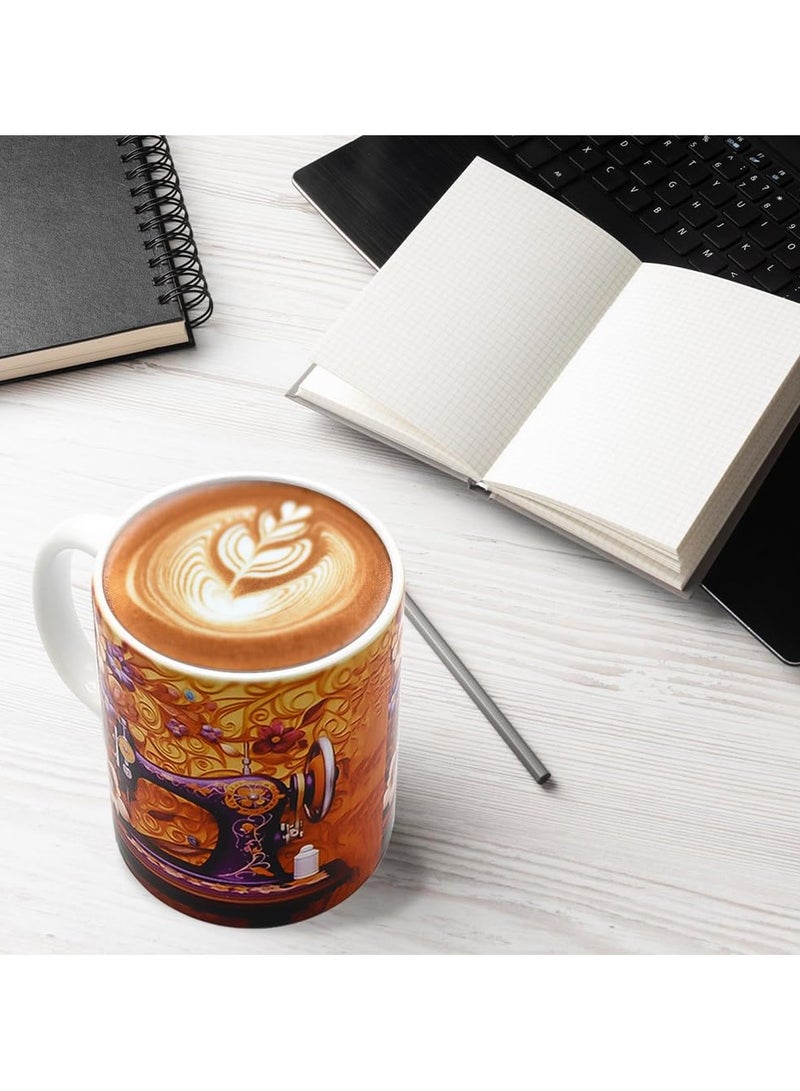 Funny Mug - 11oz Sewing Mug Coffee Mug Cup Ceramic Water Botter, Multi-Purpose Sewing Coffee Mug Suitable for Indoor Office Home Travel Party