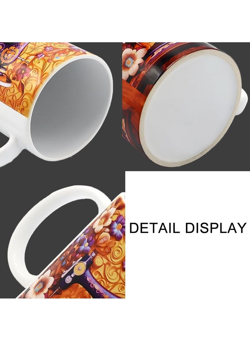 Funny Mug - 11oz Sewing Mug Coffee Mug Cup Ceramic Water Botter, Multi-Purpose Sewing Coffee Mug Suitable for Indoor Office Home Travel Party