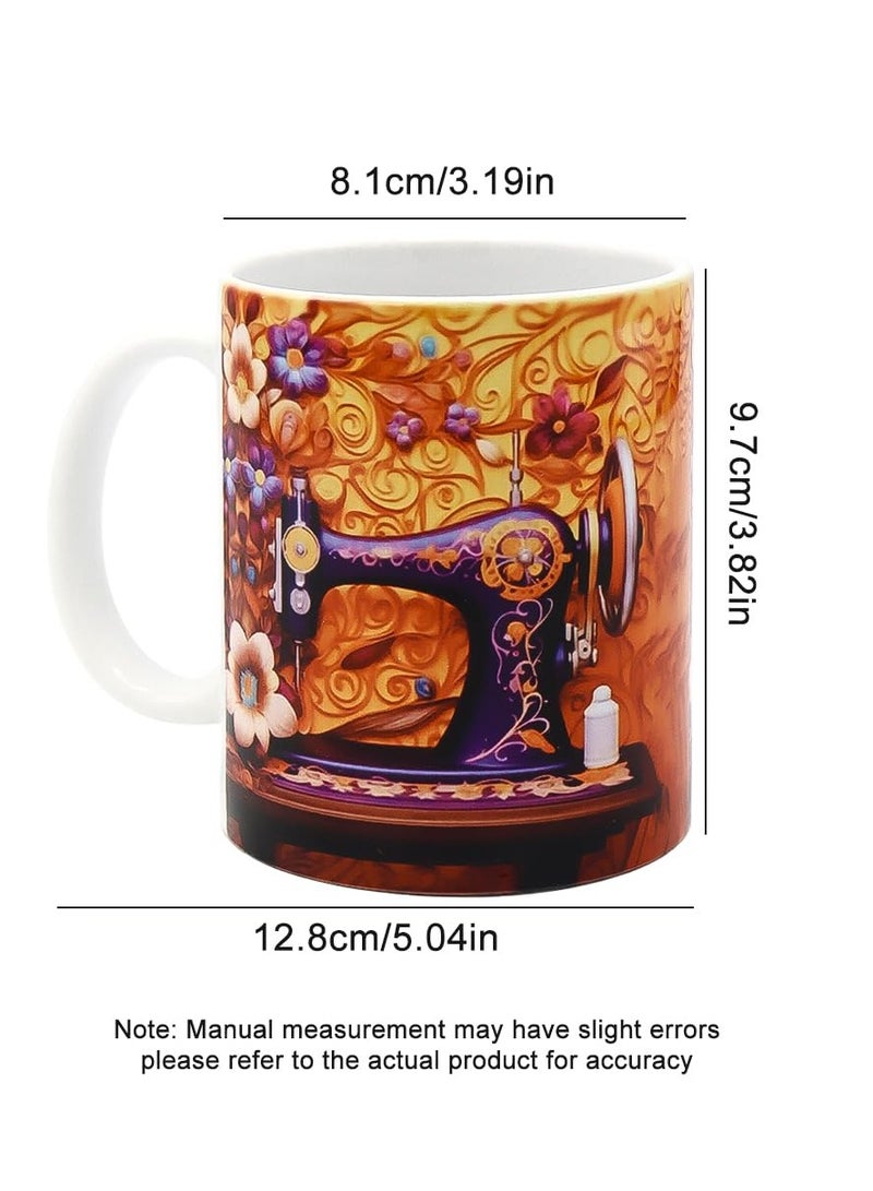 Funny Mug - 11oz Sewing Mug Coffee Mug Cup Ceramic Water Botter, Multi-Purpose Sewing Coffee Mug Suitable for Indoor Office Home Travel Party