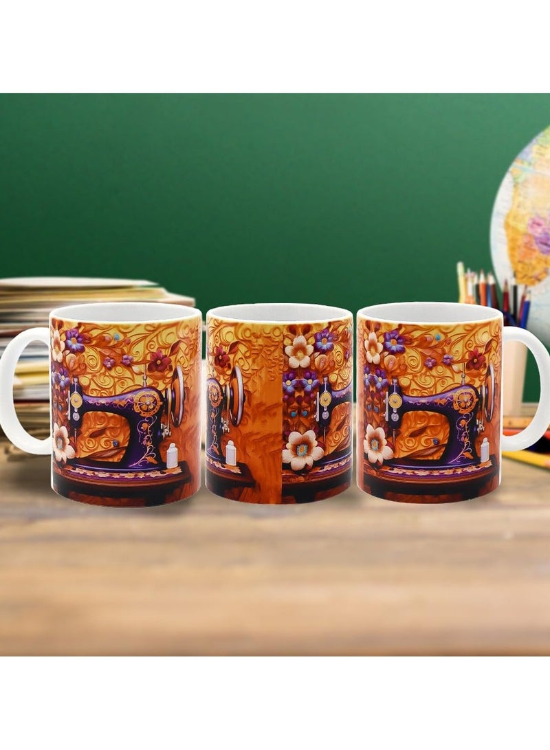 Funny Mug - 11oz Sewing Mug Coffee Mug Cup Ceramic Water Botter, Multi-Purpose Sewing Coffee Mug Suitable for Indoor Office Home Travel Party