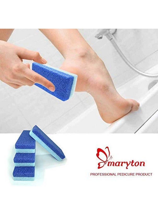 Foot Pumice Stone For Feet Hard Skin Callus Remover And Scrubber (Pack Of 4) (Blue)