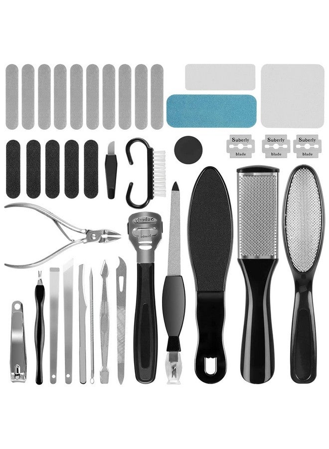 Professional Pedicure Kit Rosmax 36 In 1 Pedicure Tools Stainless Steel Washable Foot Care Kit Dead Skin Remover Foot Spa Set At Home