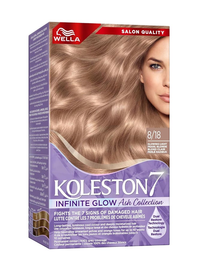 Supreme Hair Color Infinite Glow Ash 8/18 Glowing Light Pearl Blonde