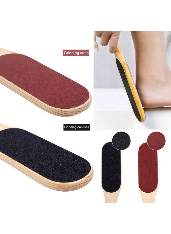 1 Pack Wooden Handle Foot Filepedicure Scrubexfoliating Foot Care Tool