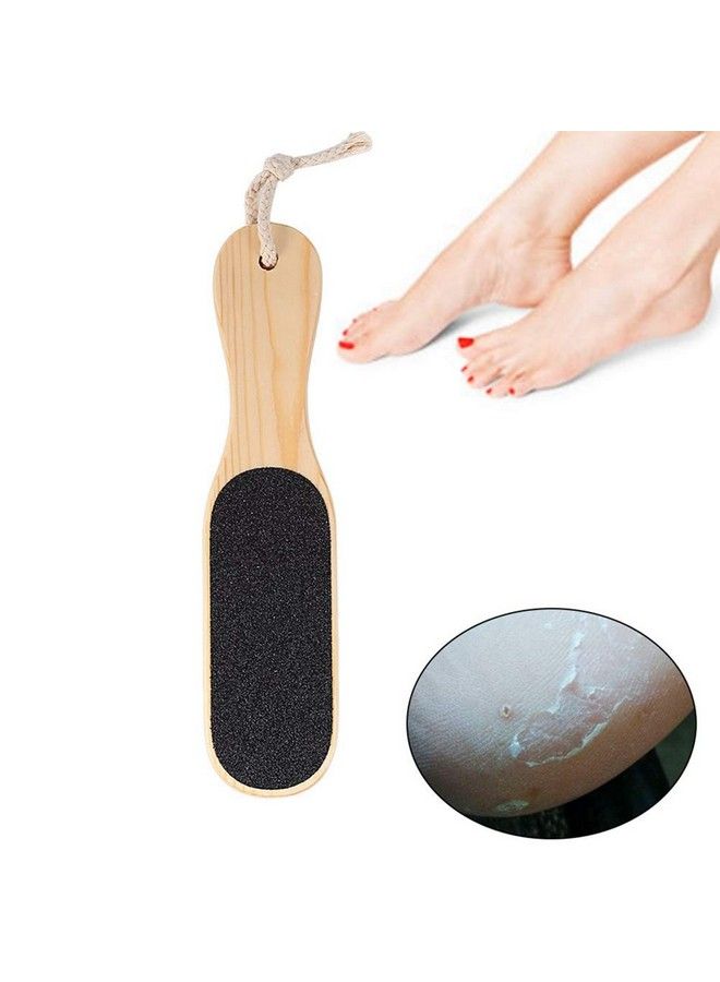 1 Pack Wooden Handle Foot Filepedicure Scrubexfoliating Foot Care Tool