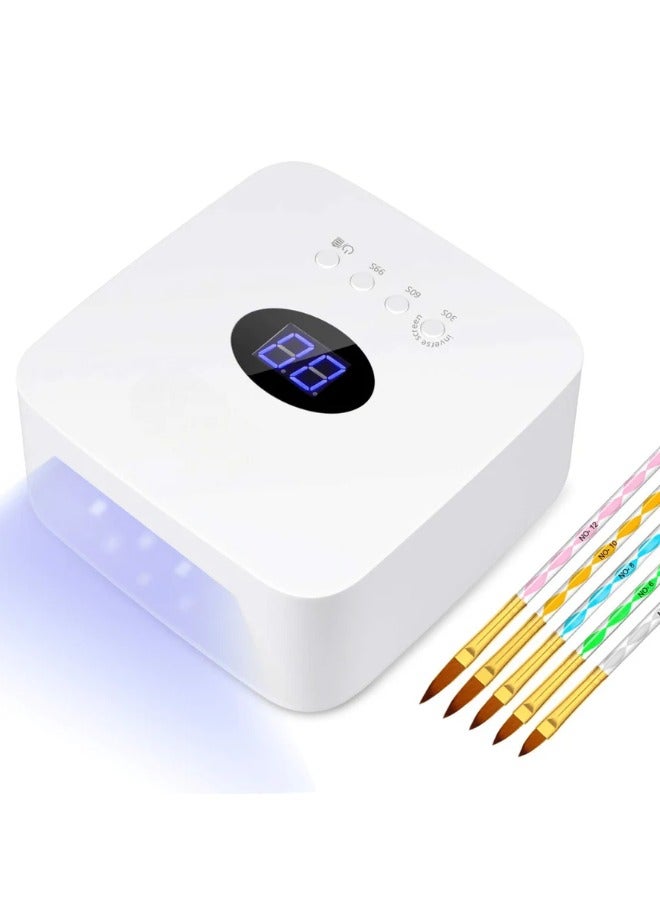 Globalstar UV LED Nail Lamp (White): Cordless, Rechargeable for Home and Salon