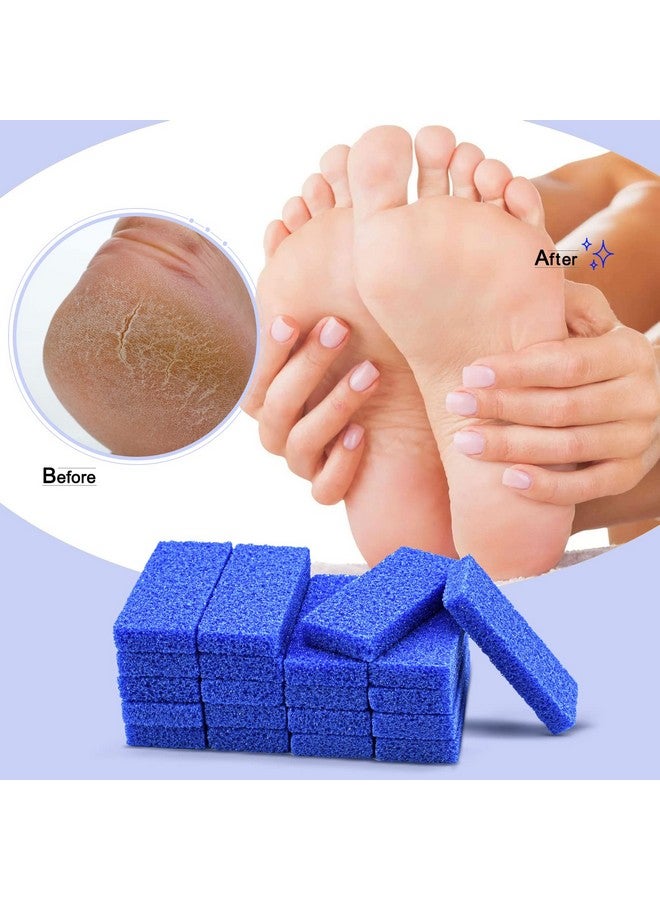 Disposable Foot Scrubber Sponge Pads Pedicure Pumice Stone For Feet Callus Remover Coarse Blue 40Pcs