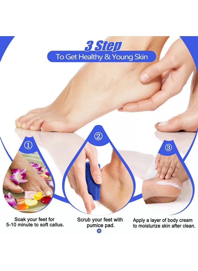 Disposable Foot Scrubber Sponge Pads Pedicure Pumice Stone For Feet Callus Remover Coarse Blue 40Pcs
