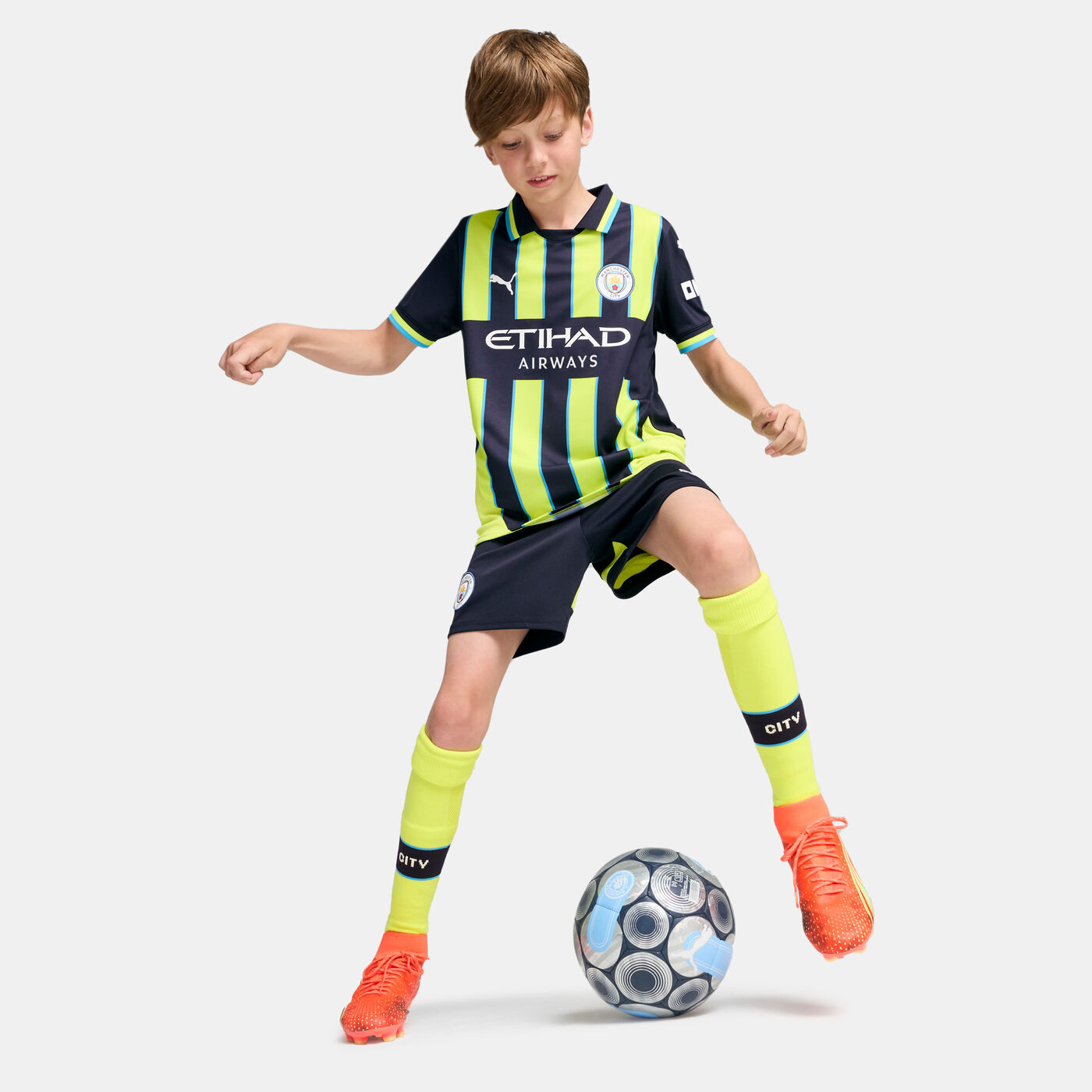 Kids' Manchester City 24/25 Away Replica Football Jersey