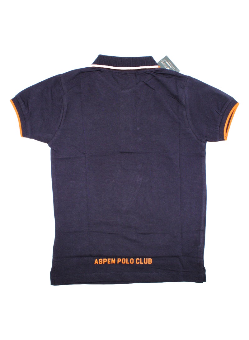 Boys Basic Cotton Polo T-Shirt Blue