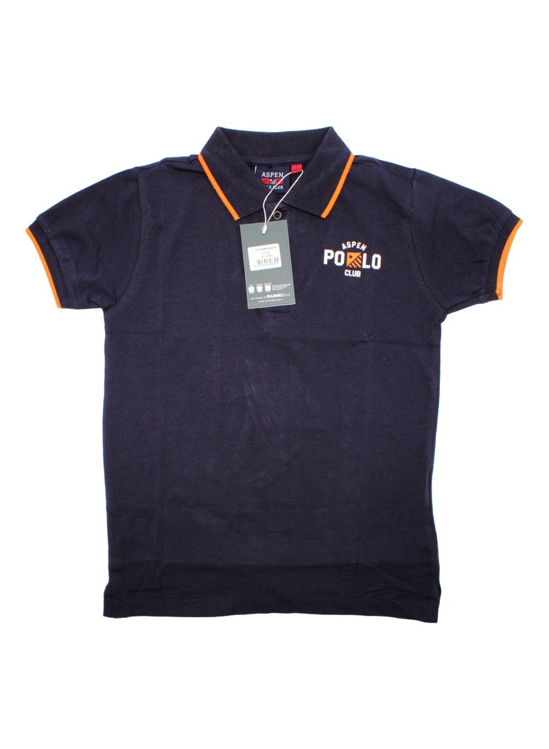 Boys Basic Cotton Polo T-Shirt Blue