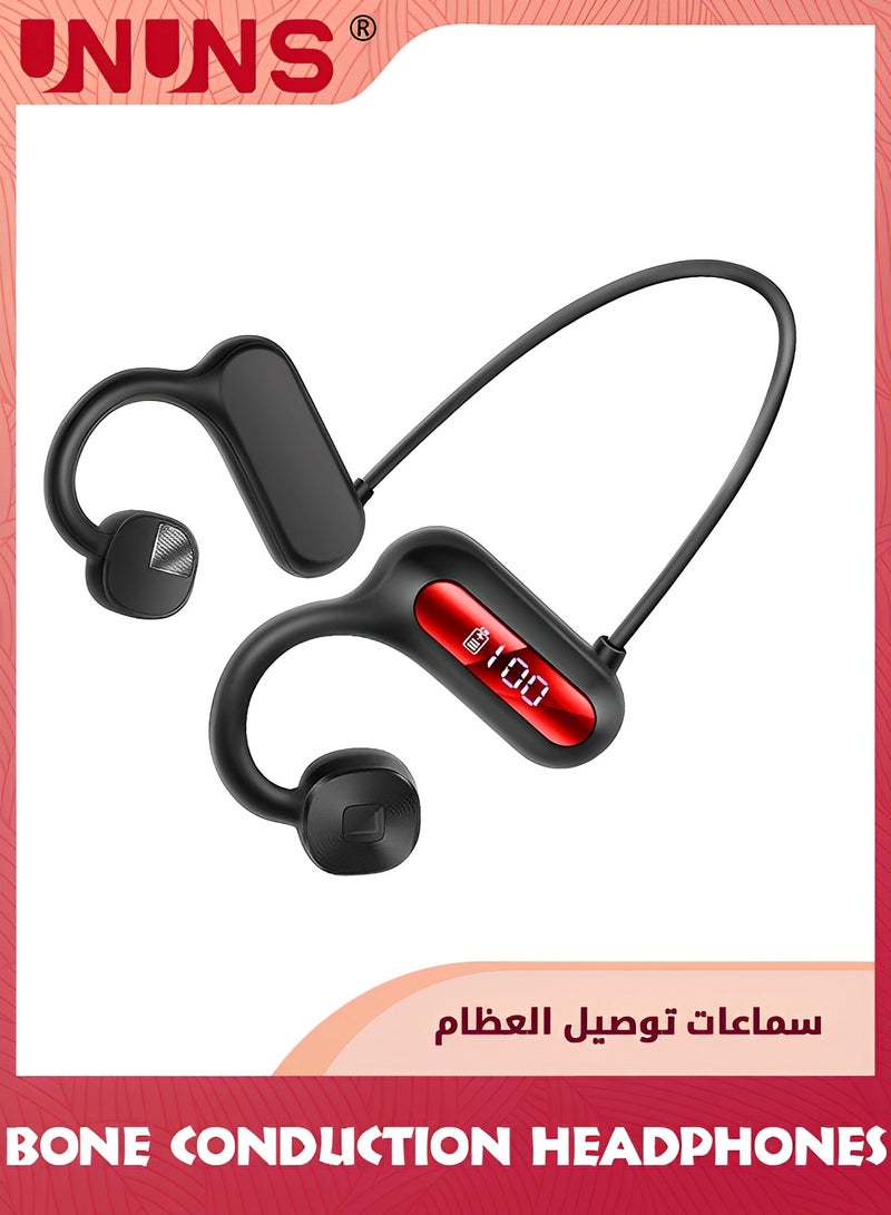 Bone Conduction Headphones,Wireless Bluetooth 5.3 Air Conduction Headset,Open Ear Headphones With Built-in Mic,HiFi Stereo Sound Earphones,30Hrs Sports Headset With Power Display,For Cycling Running