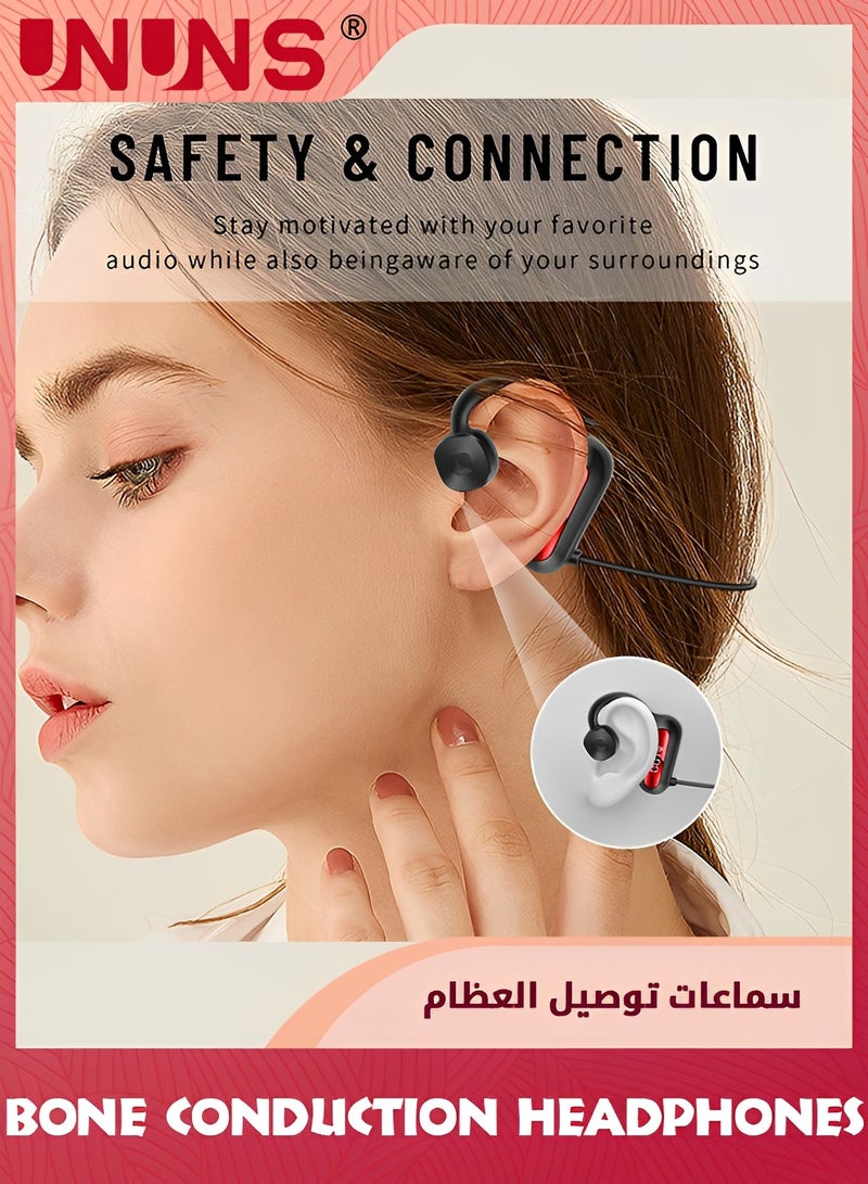 Bone Conduction Headphones,Wireless Bluetooth 5.3 Air Conduction Headset,Open Ear Headphones With Built-in Mic,HiFi Stereo Sound Earphones,30Hrs Sports Headset With Power Display,For Cycling Running