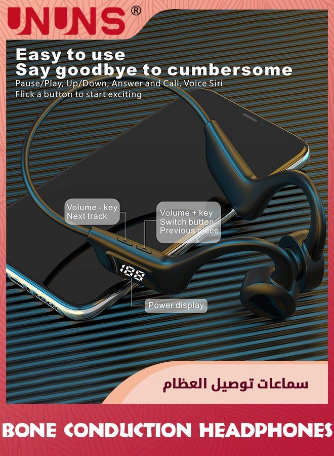 Bone Conduction Headphones,Bluetooth 5.2 Air Conduction Headphones,Wireless Open Ear Earphones,Stereo Surround,Waterproof Sports Headset For Running Yoga Cycling Gym,Noise Reduction Headset