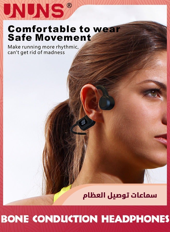 Bone Conduction Headphones,Bluetooth 5.2 Air Conduction Headphones,Wireless Open Ear Earphones,Stereo Surround,Waterproof Sports Headset For Running Yoga Cycling Gym,Noise Reduction Headset
