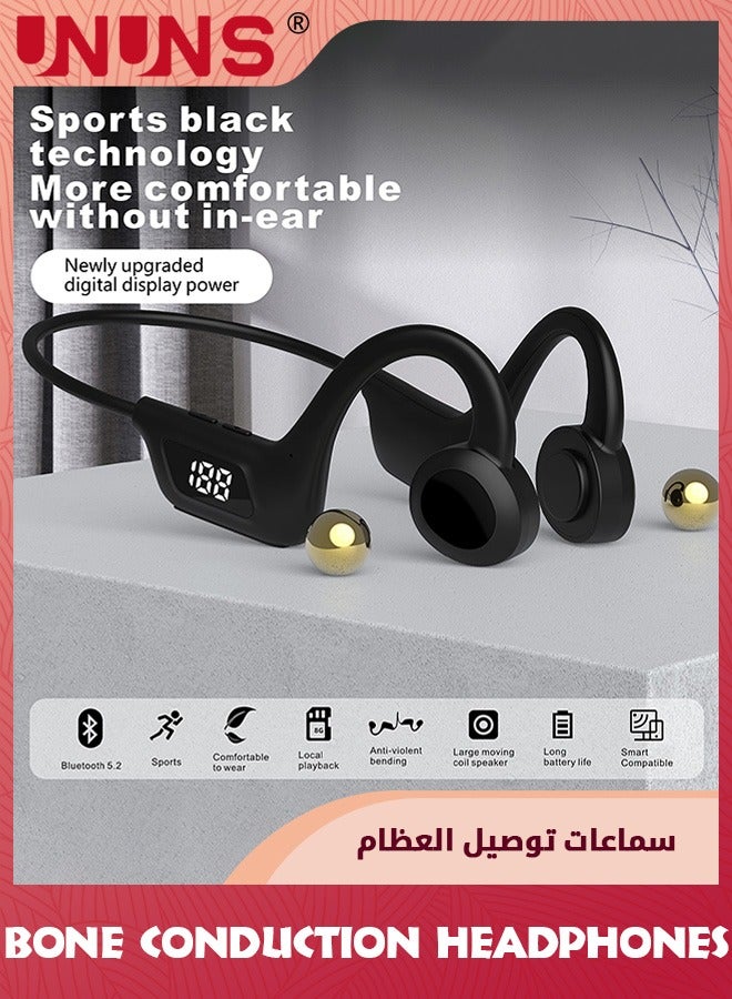 Bone Conduction Headphones,Bluetooth 5.2 Air Conduction Headphones,Wireless Open Ear Earphones,Stereo Surround,Waterproof Sports Headset For Running Yoga Cycling Gym,Noise Reduction Headset