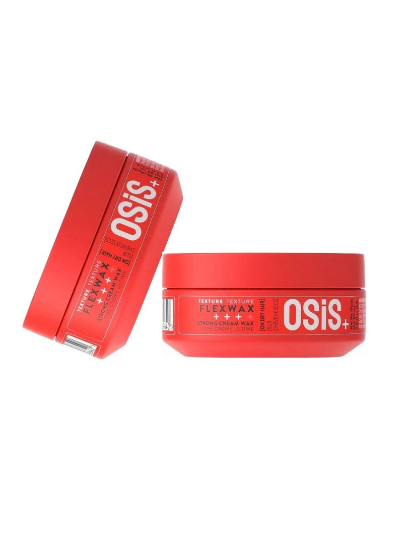 Schwarzkopf Osis Flexwax Strong Cream Wax 85ml For Hair Styling Flex Wax (2 packs)