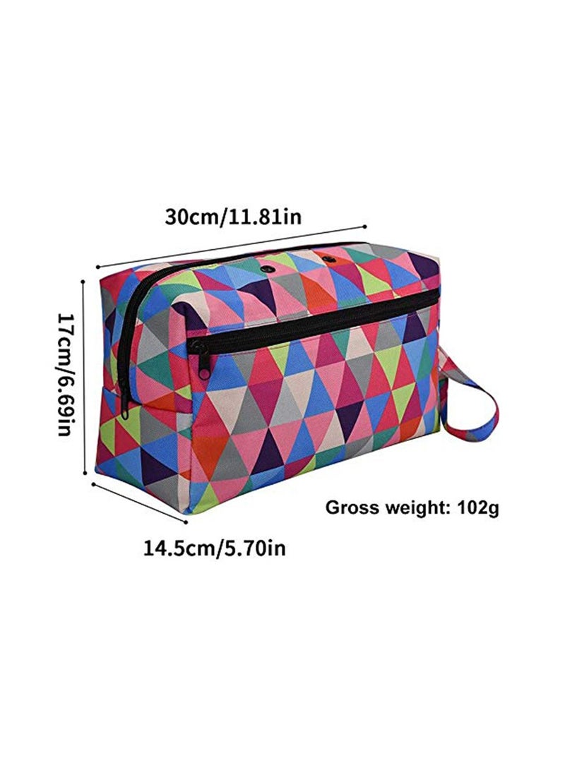 Crochet Bag, Knitting Yarn Storage Bag, Portable Crochet Tote Organizer with Zipper and Pockets, Color Oxford Sweater Crochet Hooks Organization Package for Wool and Needles Storage