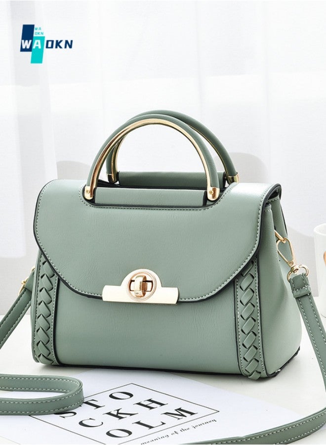 Women's Popular Shoulder Bag, Ladies New Elegant Crossbody Bag Sling Bag, Versatile Simple Small Square Bag Gift Bag，Popular Messenger Bag Women's New Single Shoulder Messenger Bag(Green)