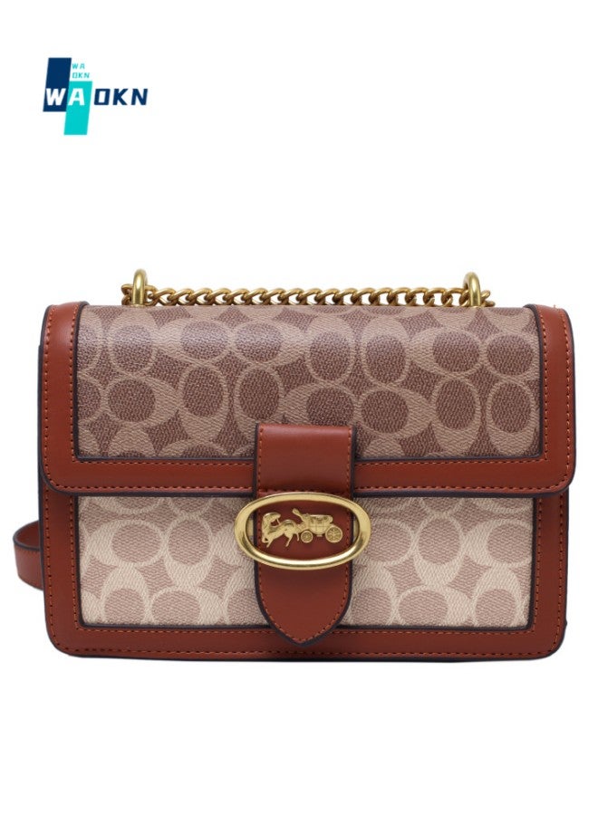 Women's Bag Trendy Chain Shoulder Bag High Quality Retro Small Wallet Ladies Leather Luxury Bag