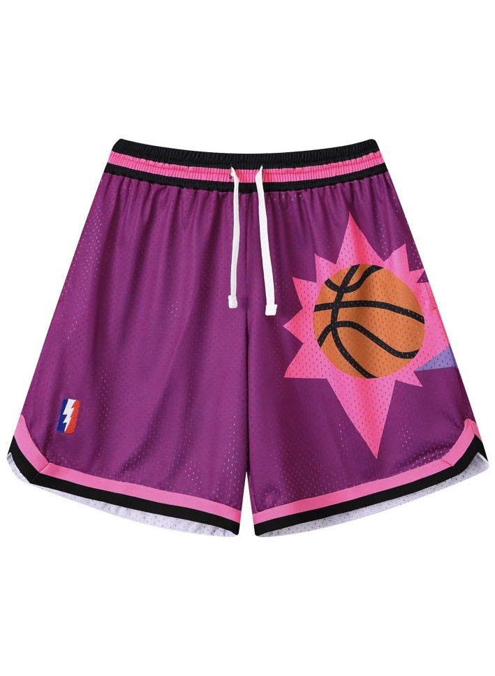 New Quarter Double Layered Mesh Sports Basketball Shorts