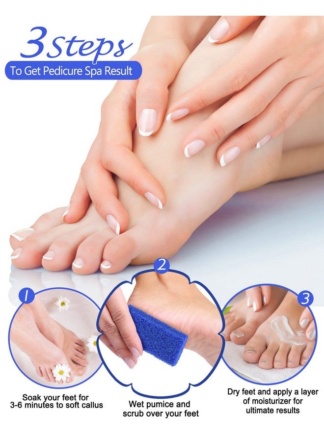 Disposable Foot Scrubber Pumice Pads Pedicure Pumice Stone Dead Skin Callus Remover For Feet 40Pcs (Dark Blue Coarse)