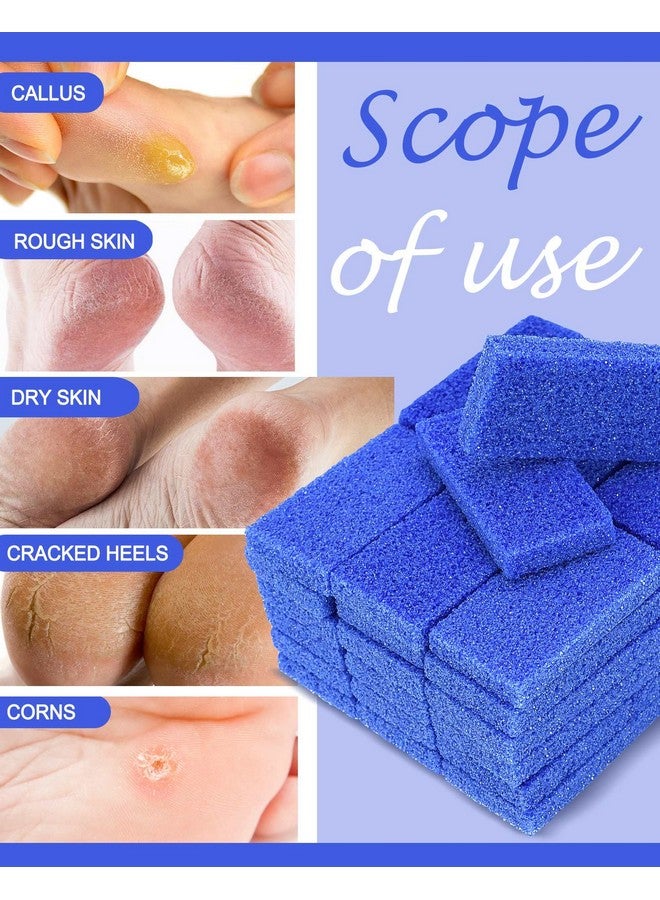 Disposable Foot Scrubber Pumice Pads Pedicure Pumice Stone Dead Skin Callus Remover For Feet 40Pcs (Dark Blue Coarse)