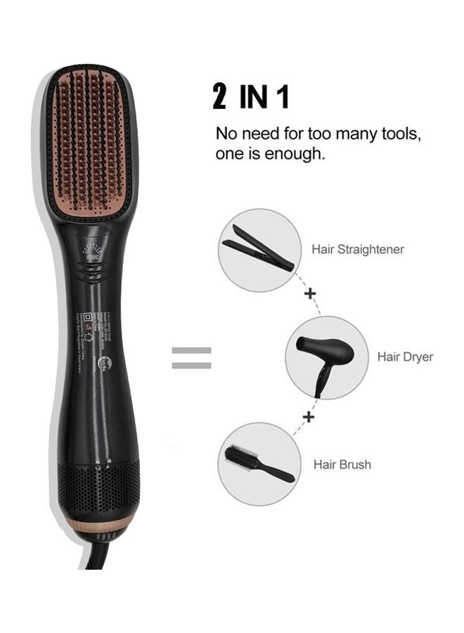 2-in-1 Dryer And Hair Styling Brush Black