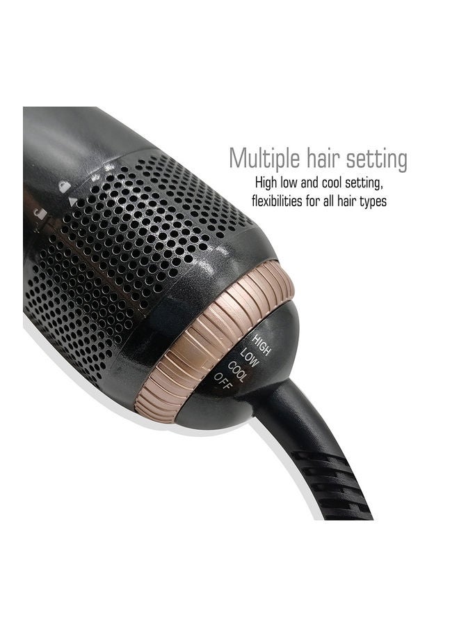 2-in-1 Dryer And Hair Styling Brush Black