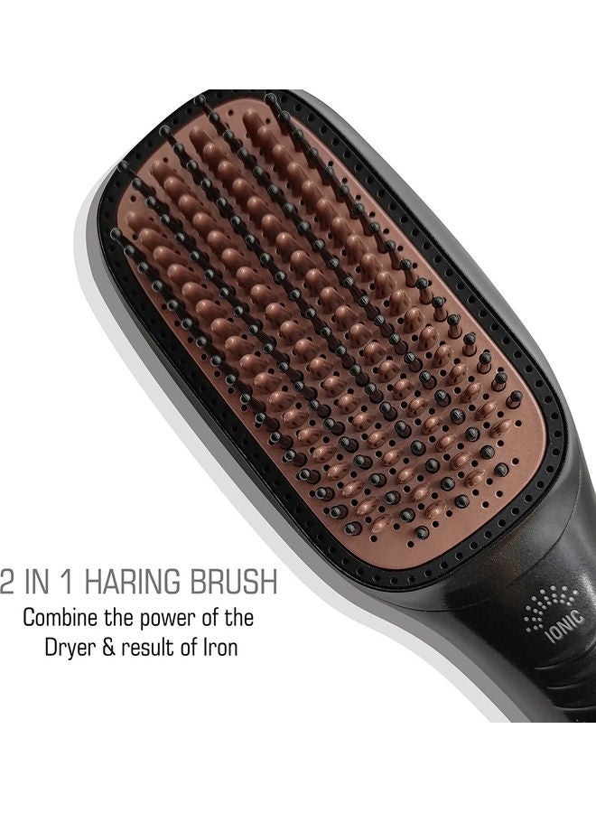 2-in-1 Dryer And Hair Styling Brush Black