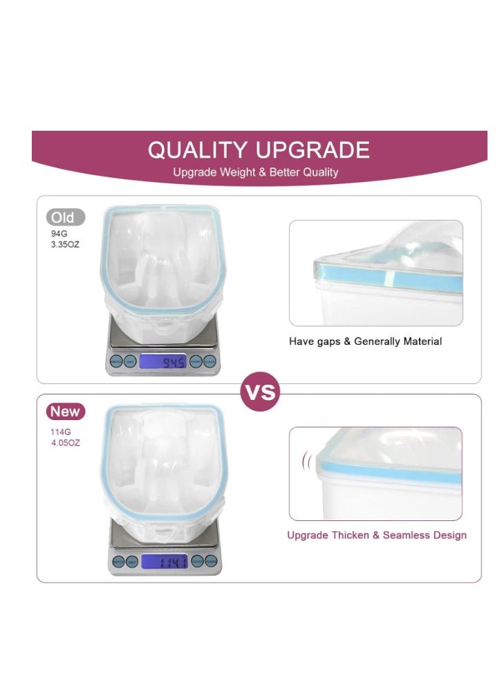 Globalstar Double Layer Nail Soaking Bowls (Blue, 2 PCS) - Upgrade Thicken Acetone Soaking Bowls for Gel Polish Removal