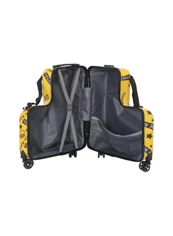 Yellow & Black Adventure: Children's Ride-On Suitcase and Kid's Hand Luggage