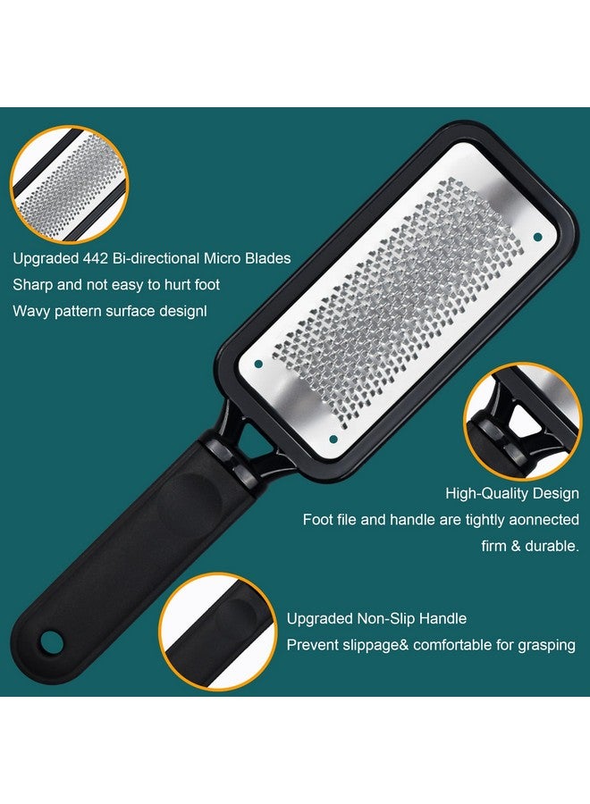 Colossal Foot Rasp Foot File 2 Pcs Stainless Steel Pedicure Callus Remover For Feet Professional Foot Care Tools For Pedicure To Removes Hard Skin Corns For Dry And Wet Feet