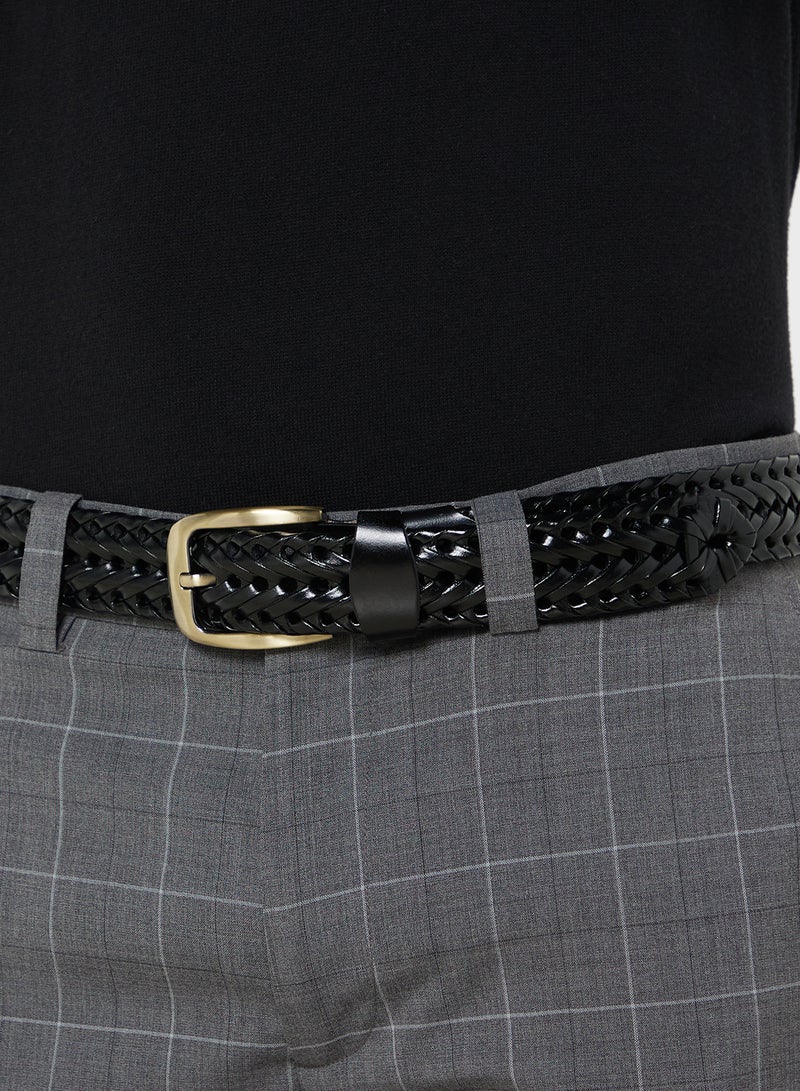 Genuine Leather Braided Belt