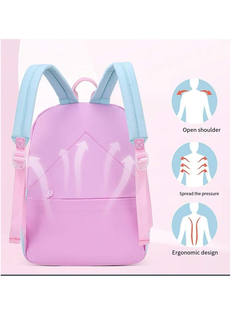 SIJINIAO - Girls' and Boys' Backpacks, Children's Primary School Backpacks, Purple, Backpack