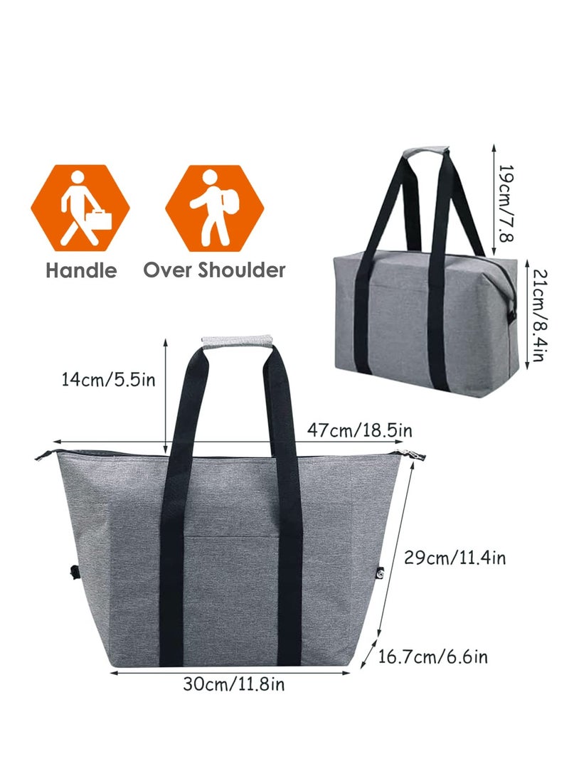 Cool Bag, Large Capacity Lunch Bag, Collapsible Cooler Bag, Waterproof Insulated Bag With Hard Liner For Food Bag, for Food Delivery, Outdoor BBQ, Picnic Camping, Family Activitives