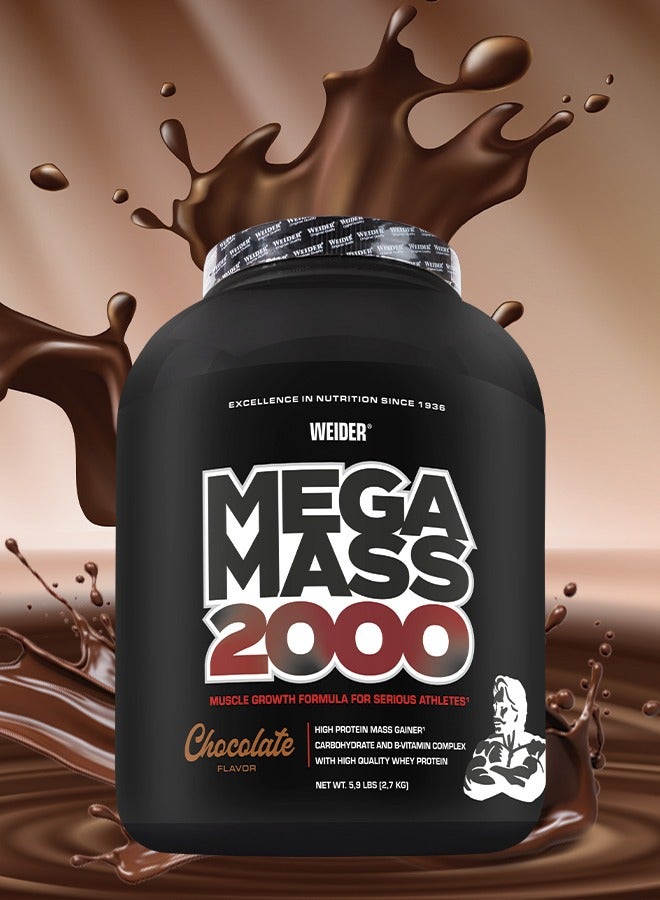 Mega Mass 2000 - 2.7kg Chocolate, High-Calorie Mass Gainer