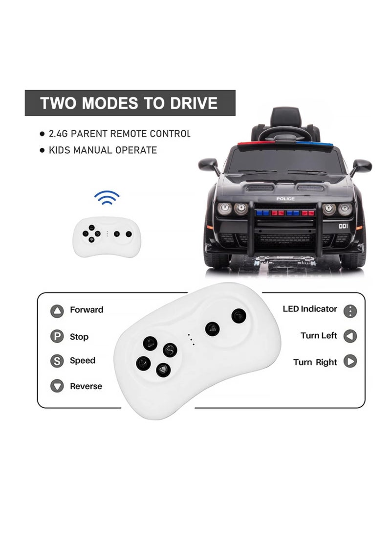 Dodge Challenger SRT Police Car 12V/2M - Black