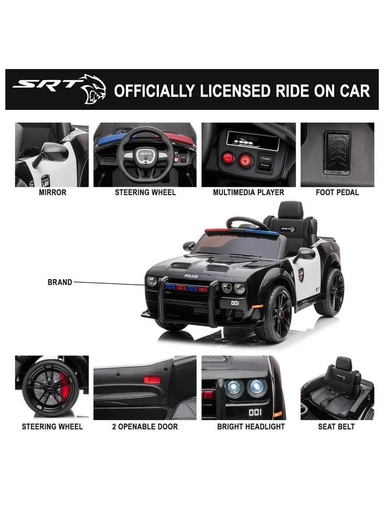 Dodge Challenger SRT Police Car 12V/2M - Black