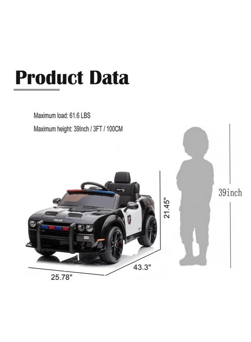 Dodge Challenger SRT Police Car 12V/2M - Black