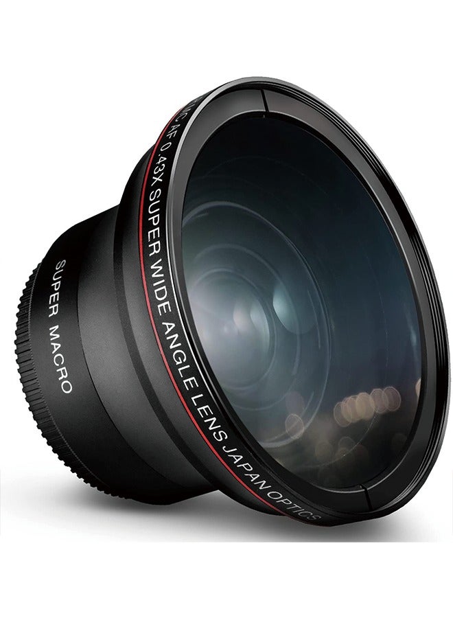 0.43X Wide-Angle and Macro 2-in-1 Auxiliary Lens 52MM