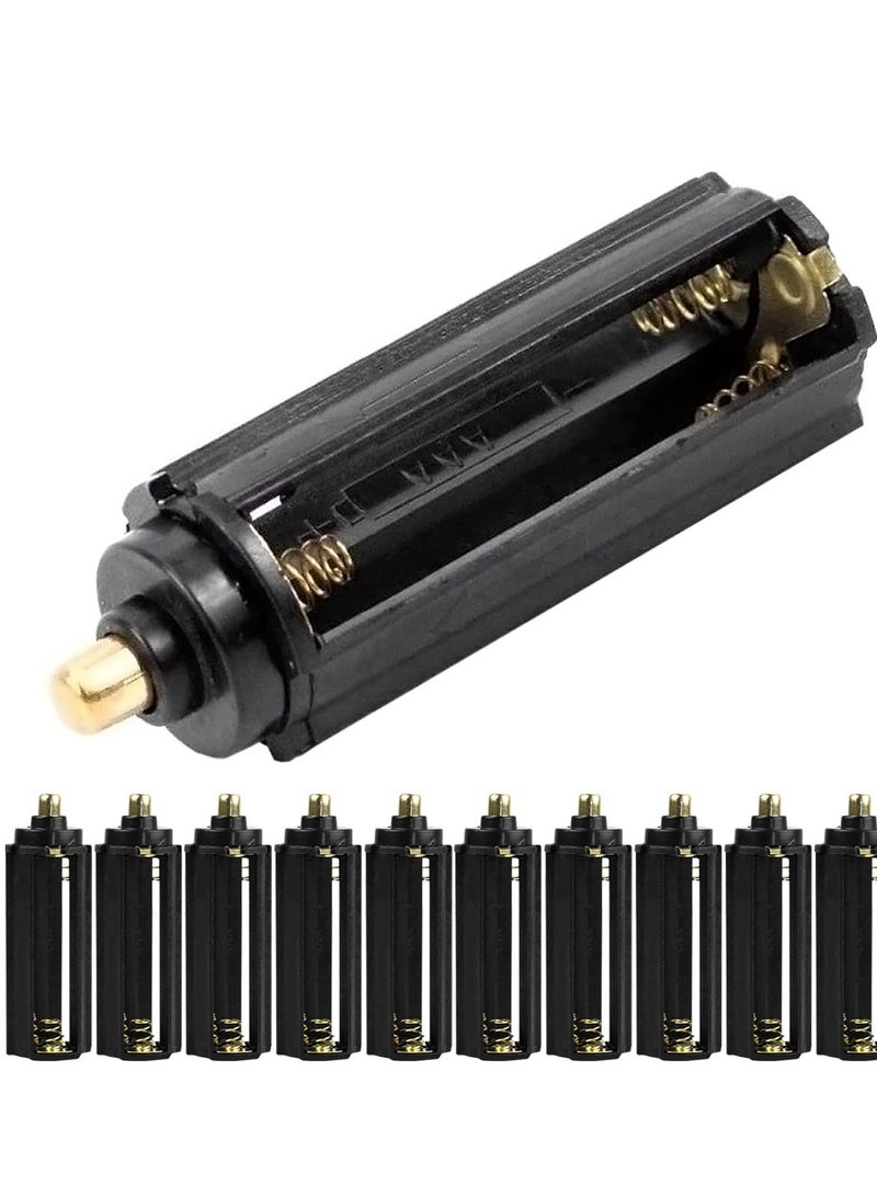 20 Pack Black Plastic Battery Holders for 3 x AAA Batteries, Compatible with 18650 Battery for Flashlights