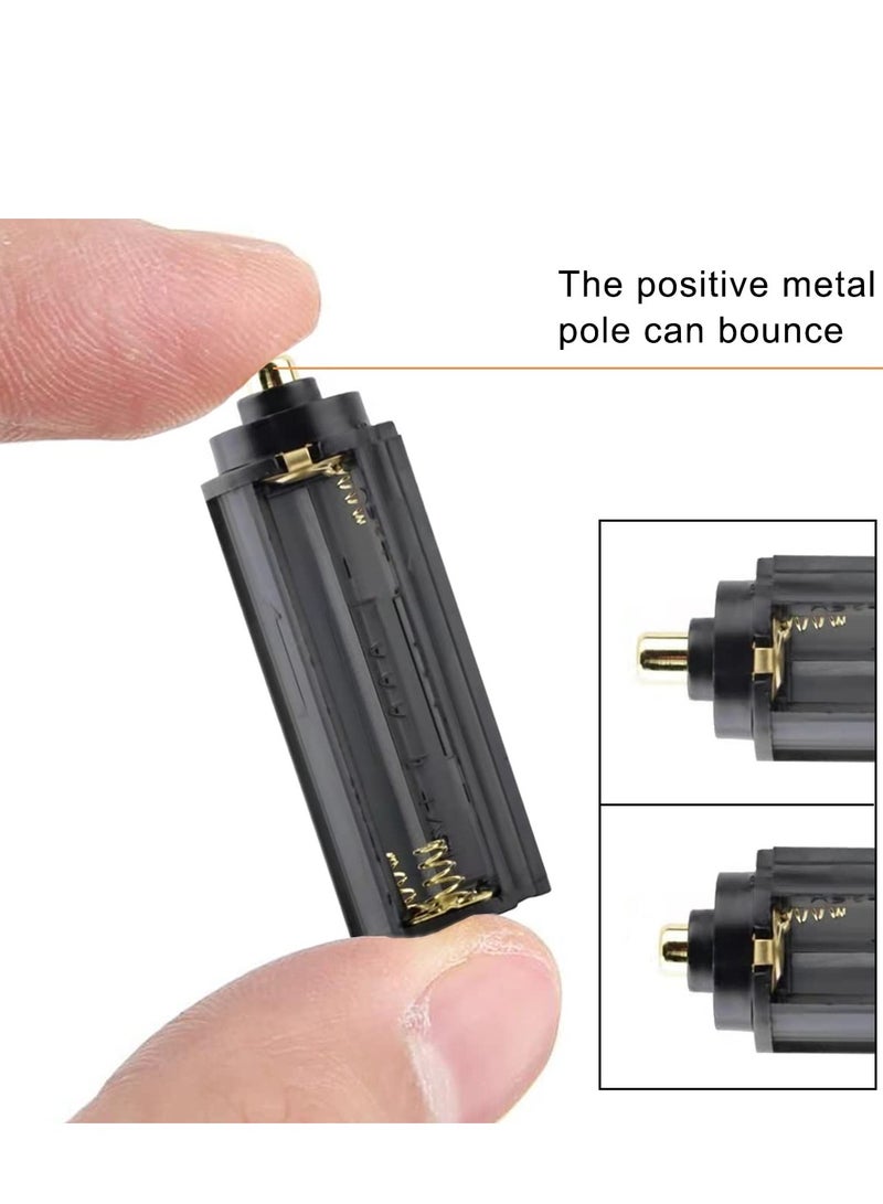 20 Pack Black Plastic Battery Holders for 3 x AAA Batteries, Compatible with 18650 Battery for Flashlights