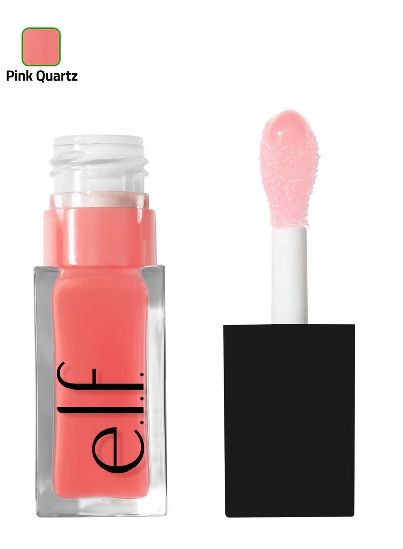 Glow Reviver Lip Oil, Nourishing, Tinted Lip Oil for a High Gloss Finish, Enriched with Jojoba Oil Pink Quartz