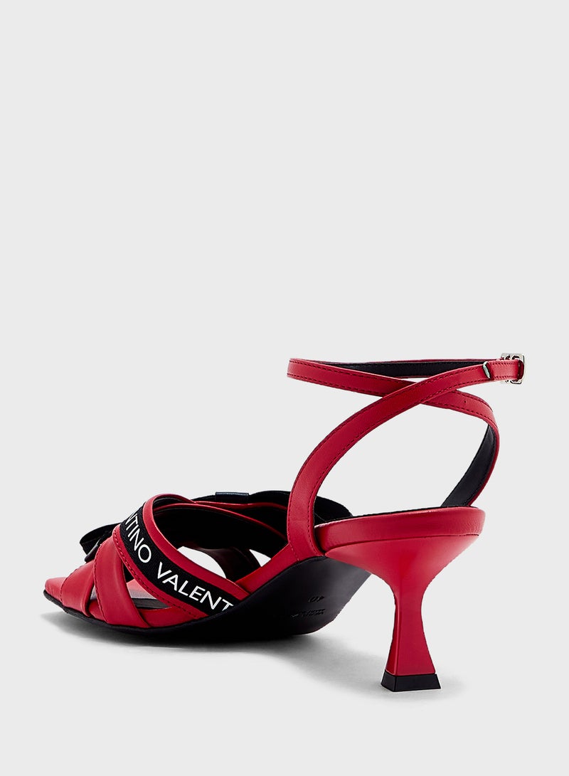 Ankle Strap Mid Heel Sandals