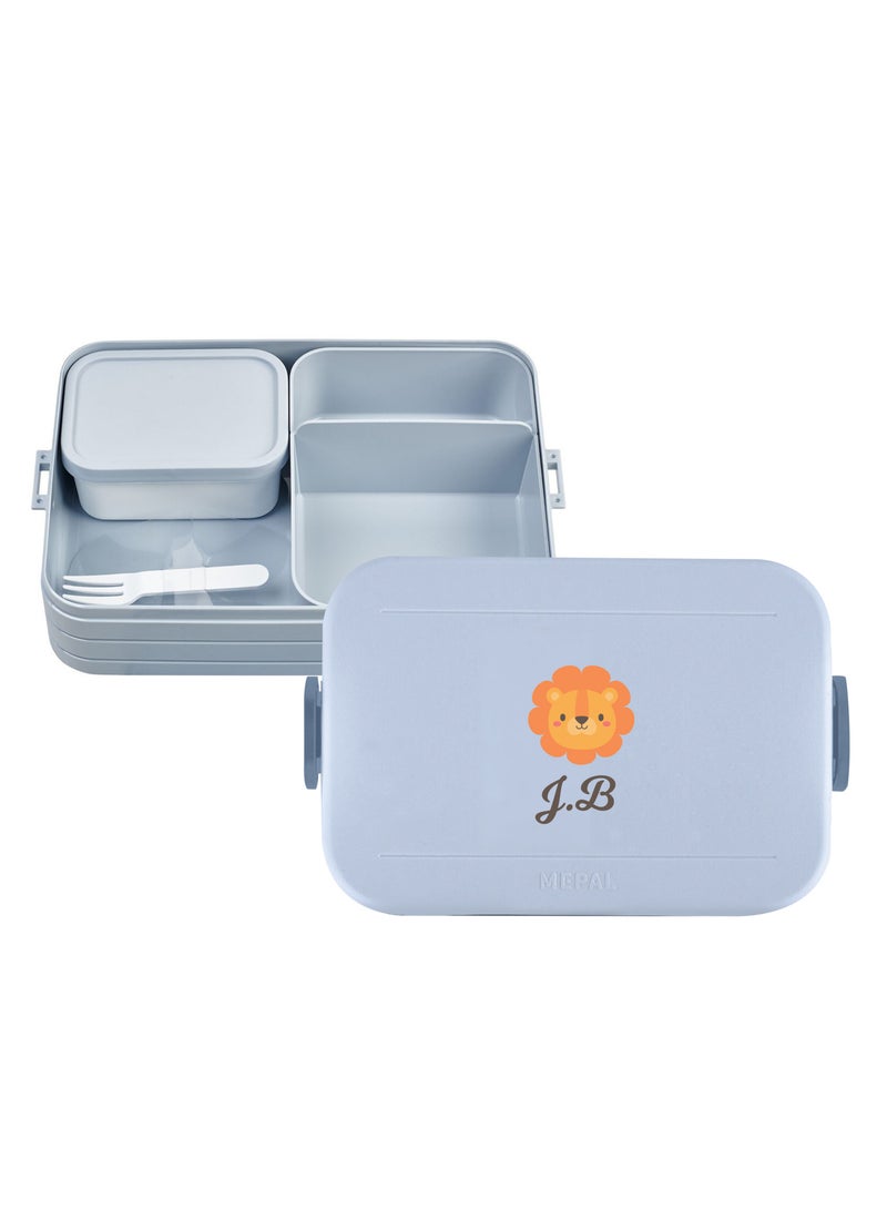 Large Bento Personalised Lunch box Take a Break - Nordic blue